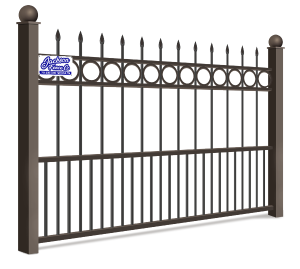 Ornamental steel fence features popular in Jackson Tennessee