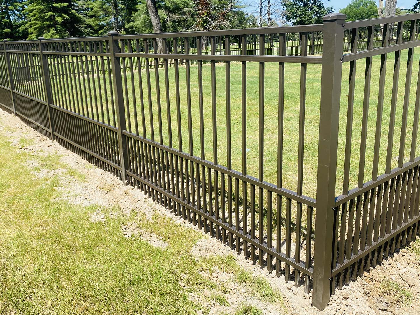 West Tennessee Brown Aluminum Fence